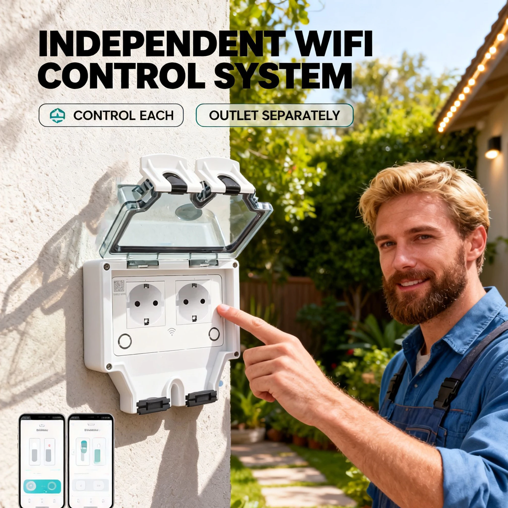 Tuya防水電気壁コンセントEU FR KR IL IP66 - Outdoor Power Outlet Wifi のレビューと価格