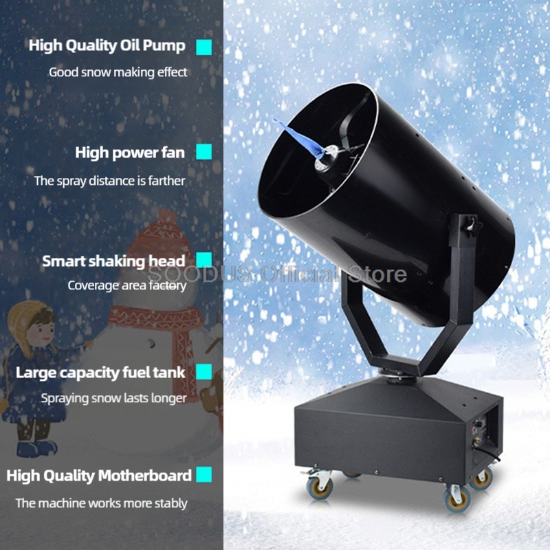 高出力振動式造雪機 屋外用人工雪製造機 雪片発生装置 ムービ - Outdoor Power Head のレビューと価格