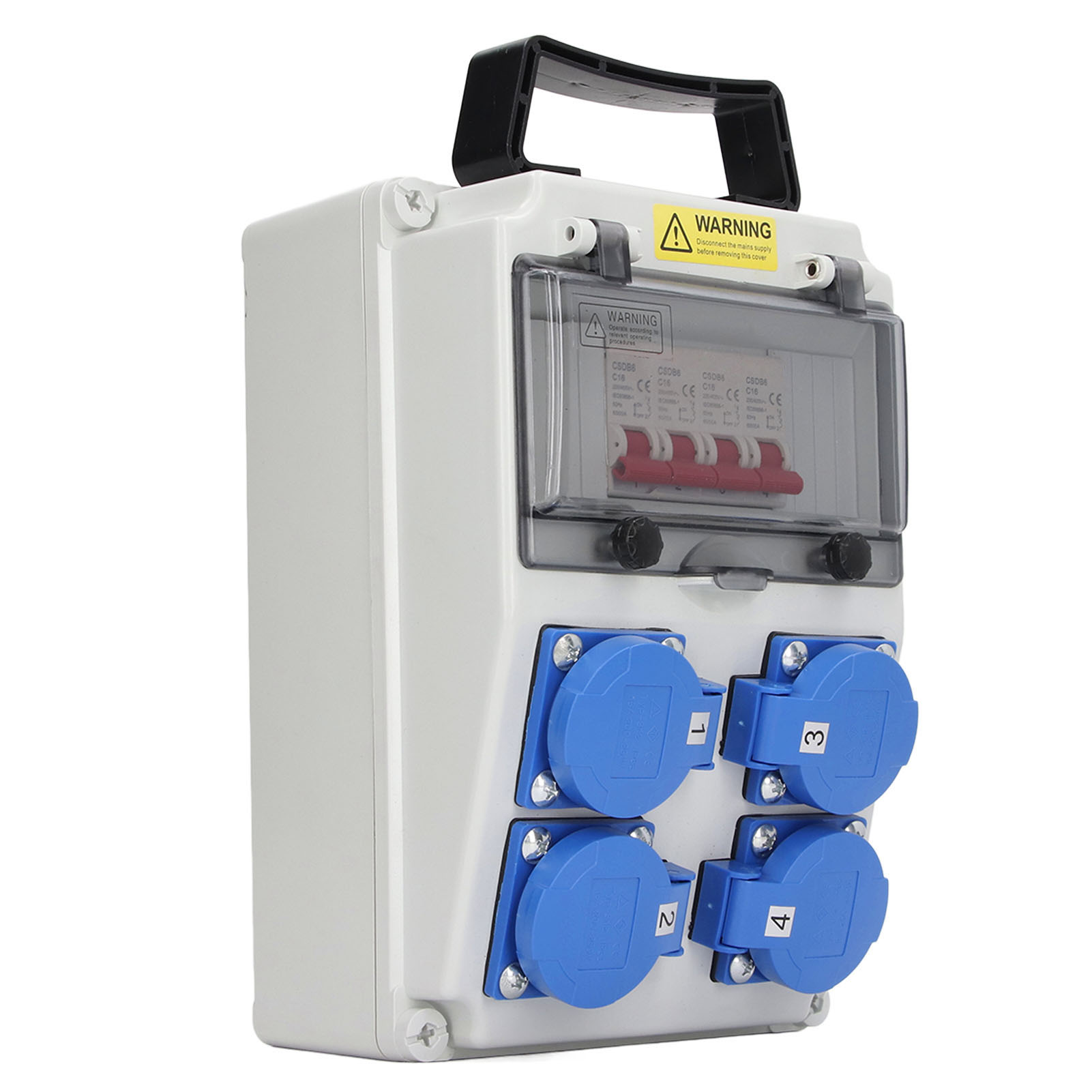屋外用ハンドヘルド防水電源分配器、サーキットブレーカー付き、 - Outdoor Power Distributors のレビューと価格