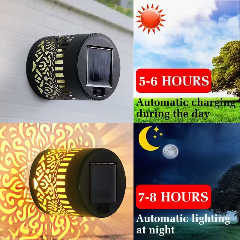 ソーラーLEDウォールライトマンダラプロジェクションランタン - Outdoor Power Outlet Solar のレビューと価格
