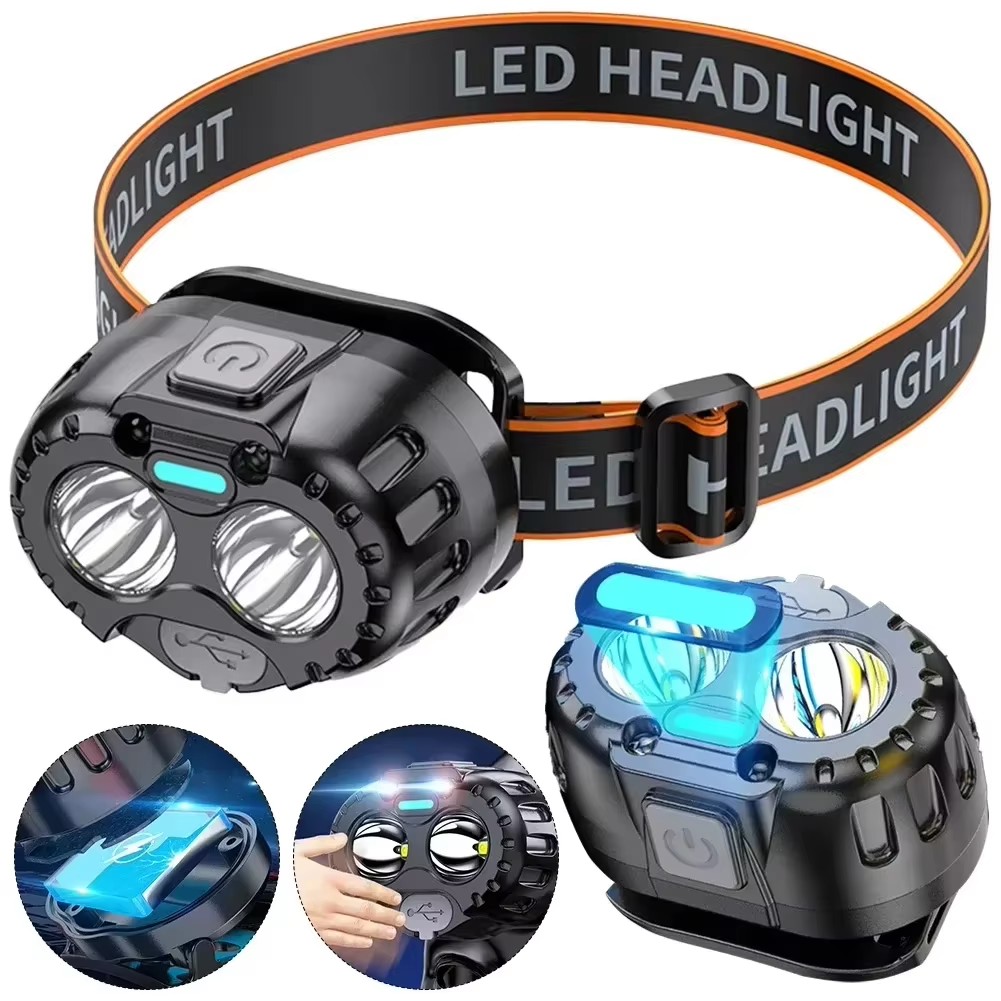 強力な LED ヘッドランプ IPX4 防水緊急ヘッド懐中電 - Outdoor Power Head のレビューと価格