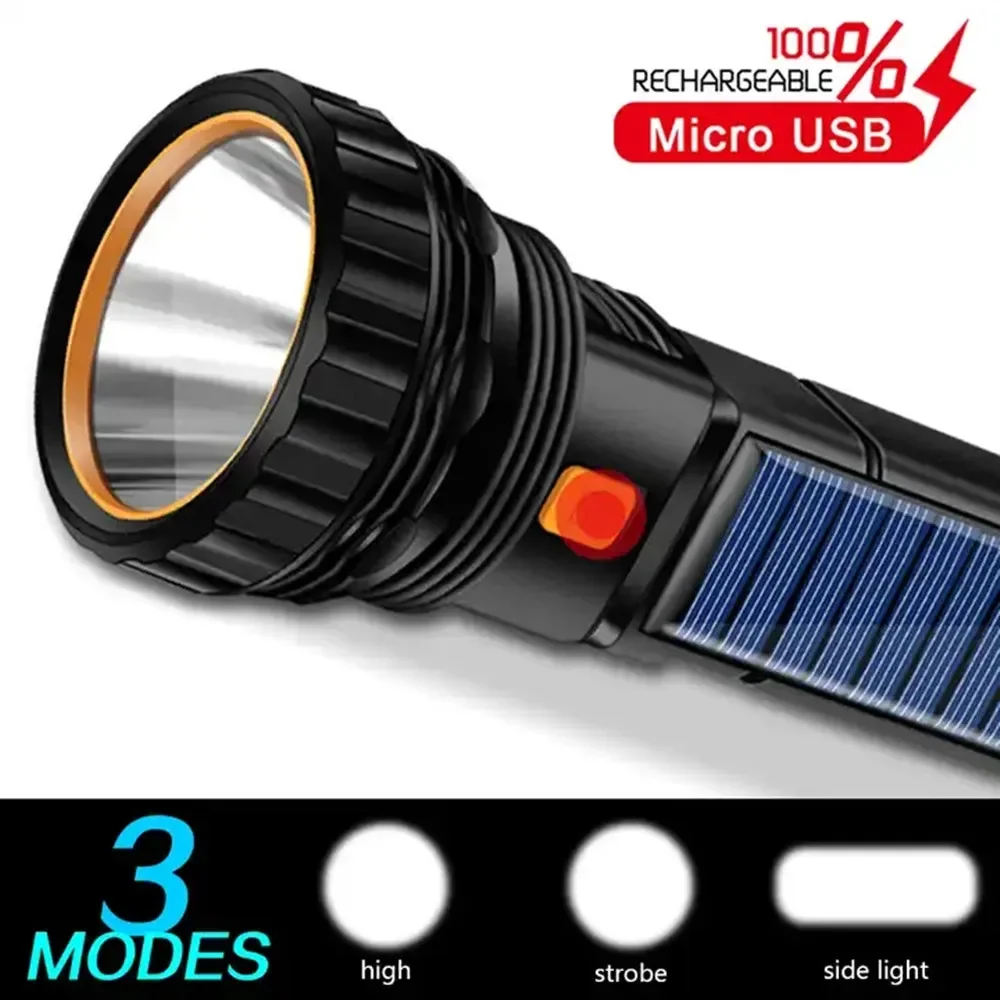 1PC 多機能ソーラー LED 懐中電灯屋外長距離トーチ緊急 - Outdoor Power Bank のレビューと価格