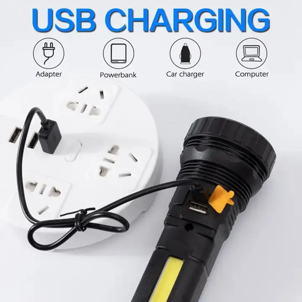 1PC 多機能ソーラー LED 懐中電灯屋外長距離トーチ緊急 - Outdoor Power Bank のレビューと価格