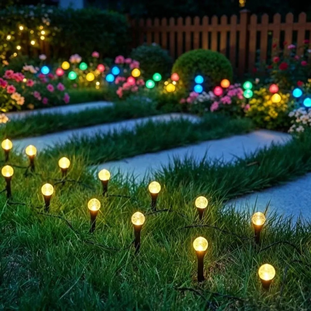 ソーラー式5M 20LED屋外芝生用ストリングライト 防水ガ - Outdoor Solar Power Xmas Lights のレビューと価格