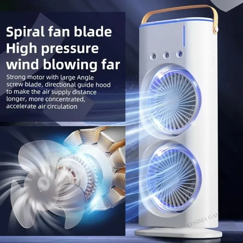 ダブルヘッドデュアルウォータースプレーミストファン、両端バッ - Outdoor Power Head のレビューと価格