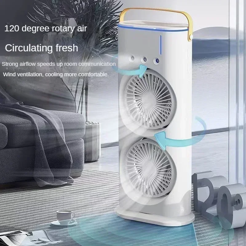 ダブルヘッドデュアルウォータースプレーミストファン、両端バッ - Outdoor Power Head のレビューと価格