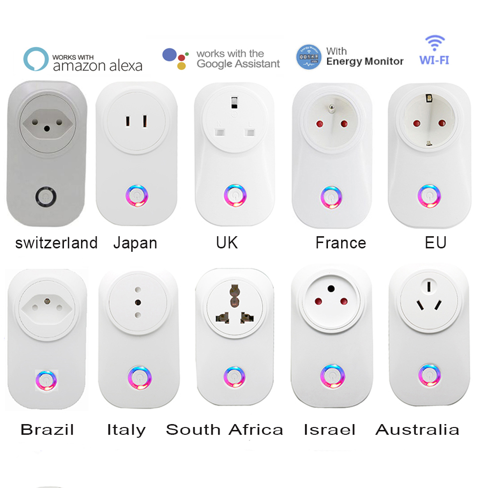 スマートライフWIFIスマートソケットプラグ EU UK A - Outdoor Power Outlet Wifi のレビューと価格