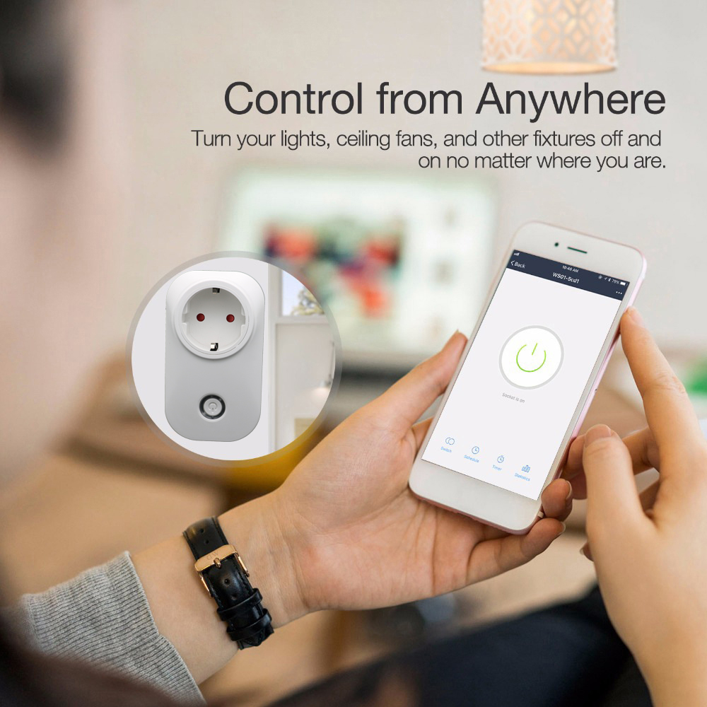 スマートライフWIFIスマートソケットプラグ EU UK A - Outdoor Power Outlet Wifi のレビューと価格