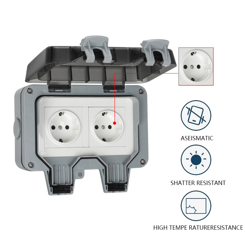 防水ip66 EUプラグ,防滴,屋外,ユニバーサル,南アフリ - Outdoor Power Outlet Wifi のレビューと価格